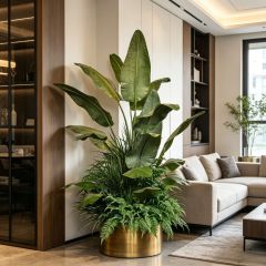 Custom design Artificial Tropical Greenery Arrangement for Home/Office/Hotel Decor,High Simulated Artificial Tropical Greenery Arrangement for Home/Office/Hotel Decor