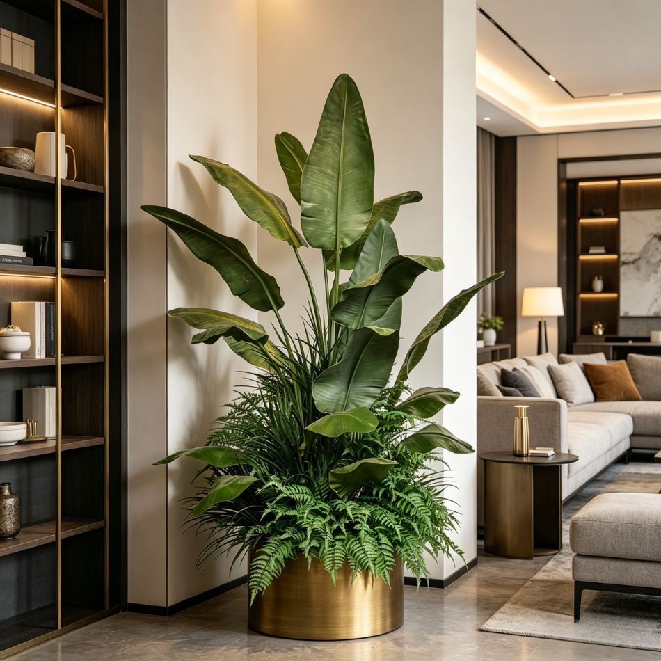 Custom design Artificial Tropical Greenery Arrangement for Home/Office/Hotel Decor,High Simulated Artificial Tropical Greenery Arrangement for Home/Office/Hotel Decor
