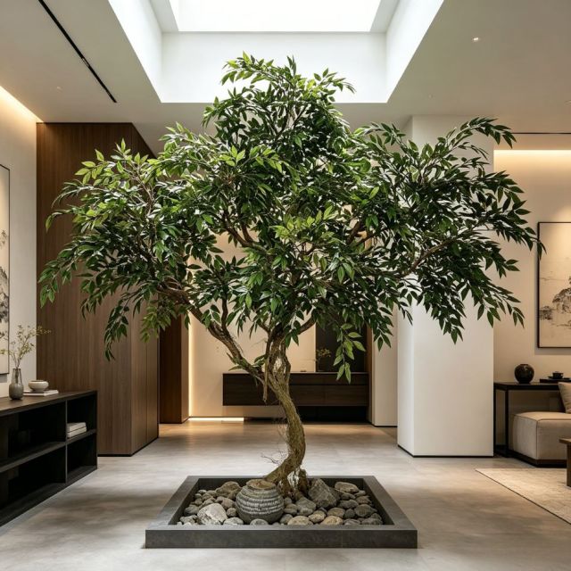215CM Custom Design  Artificial Russian Olive Tree for Home Decor,Custom Design  Artificial Russian Olive Tree