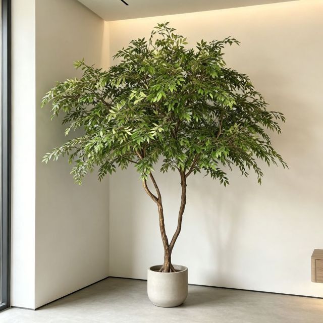 300CM Custom Design Natural Trunk Artificial Russian Olive Floor Tree for Interior Decor,300CM Custom Design Natural Trunk Artificial Russian Olive Floor Tree for Interior Decor