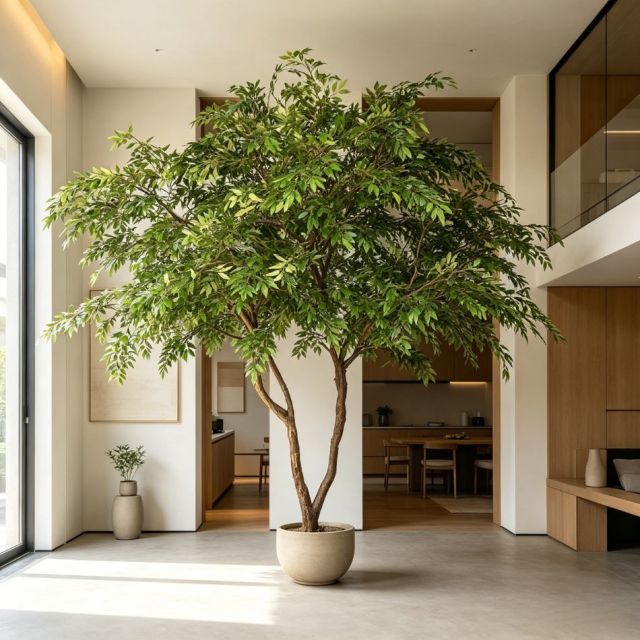 300CM Custom Design Natural Trunk Artificial Russian Olive Floor Tree for Interior Decor,300CM Custom Design Natural Trunk Artificial Russian Olive Floor Tree for Interior Decor