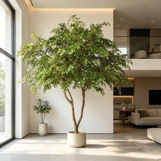 300CM Custom Design Natural Trunk Artificial Russian Olive Floor Tree for Interior Decor,300CM Custom Design Natural Trunk Artificial Russian Olive Floor Tree for Interior Decor