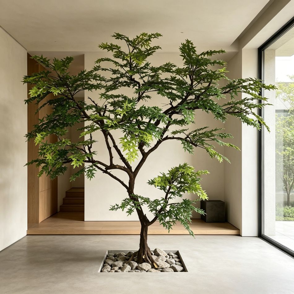 250CM Custom Design Natural Branch Artificial Green Maple Tree for Interior Decor,250CM Custom Design Natural Branch Artificial Green Maple Tree for Interior Decor