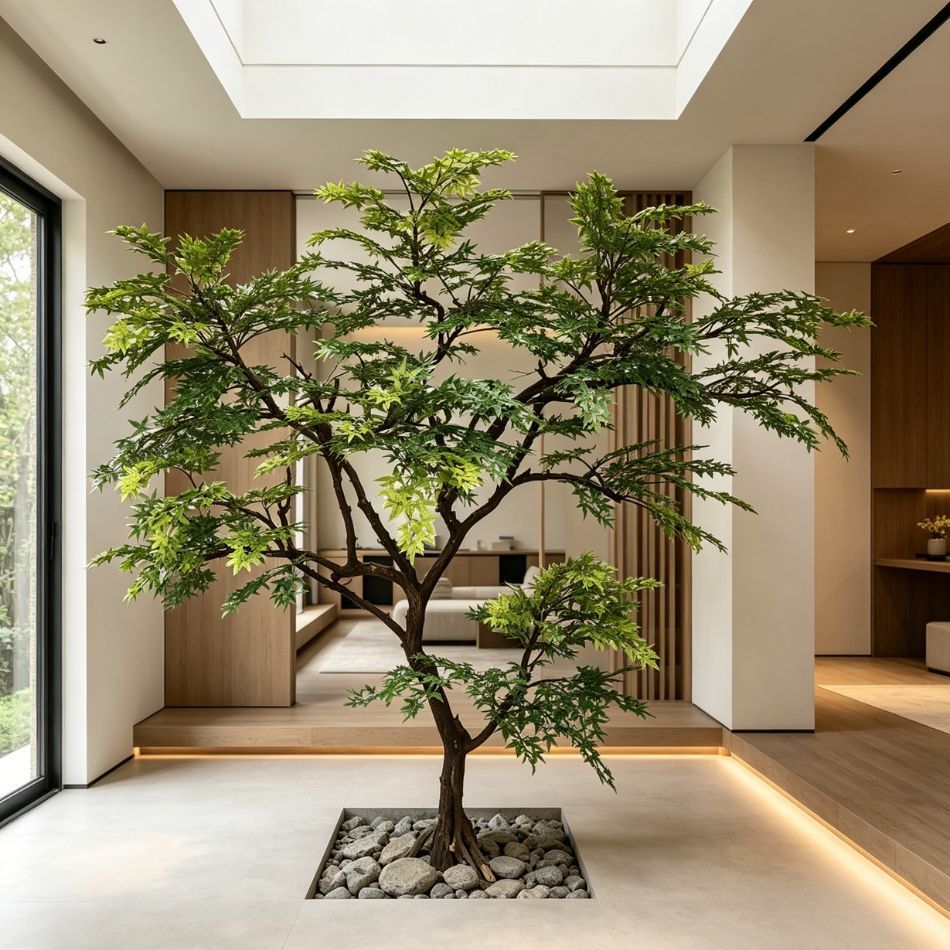 250CM Custom Design Natural Branch Artificial Green Maple Tree for Interior Decor,250CM Custom Design Natural Branch Artificial Green Maple Tree for Interior Decor
