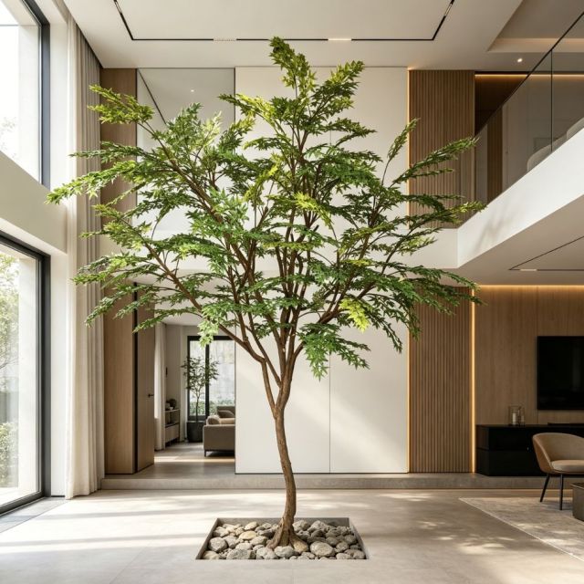 350CM Custom Design Tall Artificial Green Maple Floor Tree for Home Decor,350CM Custom Design Tall Artificial Green Maple Floor Tree for Home Decor