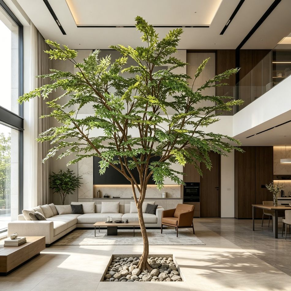 350CM Custom Design Tall Artificial Green Maple Floor Tree for Home Decor,350CM Custom Design Tall Artificial Green Maple Floor Tree for Home Decor