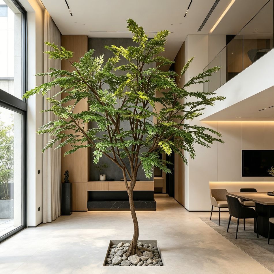 350CM Custom Design Tall Artificial Green Maple Floor Tree for Home Decor,350CM Custom Design Tall Artificial Green Maple Floor Tree for Home Decor