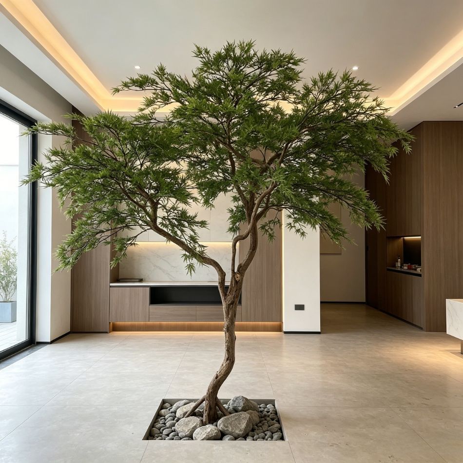 230CM Custom Design Natural Branch Artificial Green Maple Tree for Home Decor,230CM Custom Design Natural Branch Artificial Green Maple Tree for Home Decor