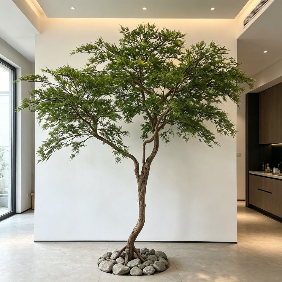 230CM Custom Design Natural Branch Artificial Green Maple Tree for Home Decor,230CM Custom Design Natural Branch Artificial Green Maple Tree for Home Decor