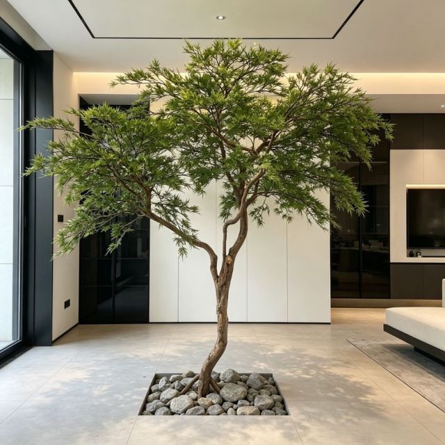 230CM Custom Design Natural Branch Artificial Green Maple Tree for Home Decor,230CM Custom Design Natural Branch Artificial Green Maple Tree for Home Decor