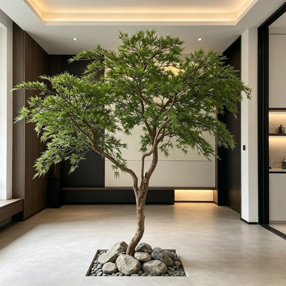 230CM Custom Design Natural Branch Artificial Green Maple Tree for Home Decor,230CM Custom Design Natural Branch Artificial Green Maple Tree for Home Decor