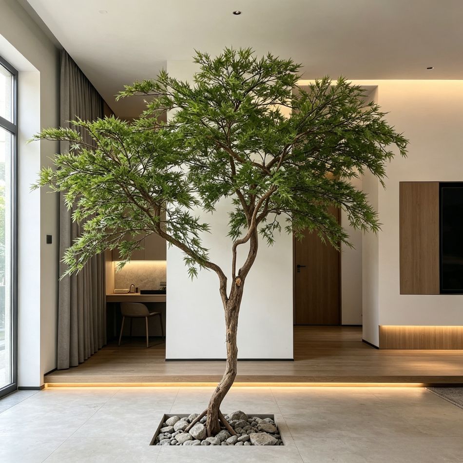 230CM Custom Design Natural Branch Artificial Green Maple Tree for Home Decor,230CM Custom Design Natural Branch Artificial Green Maple Tree for Home Decor