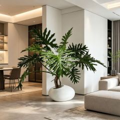 150CM Custom Design Potted Artificial Philodendron Plant for Interior Decor,150CM Custom Design Potted Artificial Philodendron Plant for Interior Decor