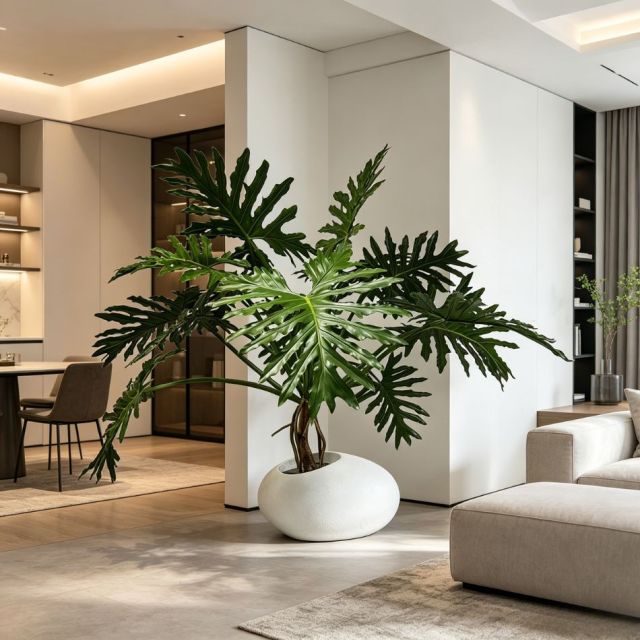 150CM Custom Design Potted Artificial Philodendron Plant for Interior Decor,150CM Custom Design Potted Artificial Philodendron Plant for Interior Decor