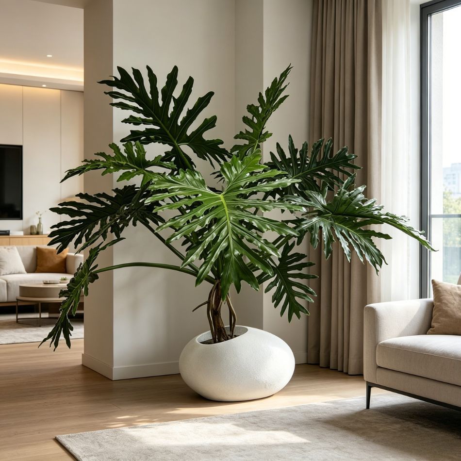 150CM Custom Design Potted Artificial Philodendron Plant for Interior Decor,150CM Custom Design Potted Artificial Philodendron Plant for Interior Decor