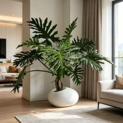 150CM Custom Design Potted Artificial Philodendron Plant for Interior Decor,150CM Custom Design Potted Artificial Philodendron Plant for Interior Decor
