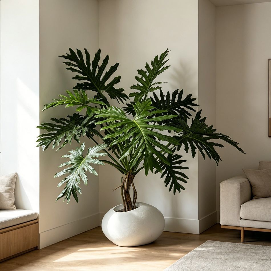 150CM Custom Design Potted Artificial Philodendron Plant for Interior Decor,150CM Custom Design Potted Artificial Philodendron Plant for Interior Decor