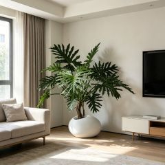 150CM Custom Design Potted Artificial Philodendron Plant for Interior Decor,150CM Custom Design Potted Artificial Philodendron Plant for Interior Decor