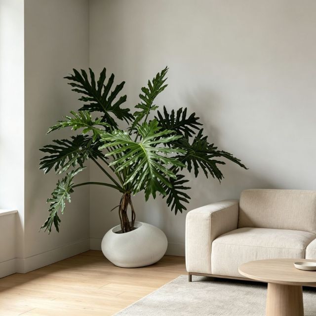 150CM Custom Design Potted Artificial Philodendron Plant for Interior Decor,150CM Custom Design Potted Artificial Philodendron Plant for Interior Decor