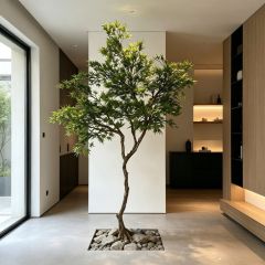 170CM Custom Design Twisted Trunk Artificial Feather Maple Tree for Interior Design,170CM Custom Design Twisted Trunk Artificial Feather Maple Tree for Interior Design