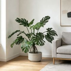 130CM Custom Design Potted Artificial Monstera Philodendron Plant for Interior Design,130CM Custom Design Potted Artificial Monstera Philodendron Plant for Interior Design