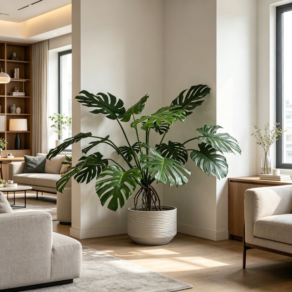 130CM Custom Design Potted Artificial Monstera Philodendron Plant for Interior Design,130CM Custom Design Potted Artificial Monstera Philodendron Plant for Interior Design