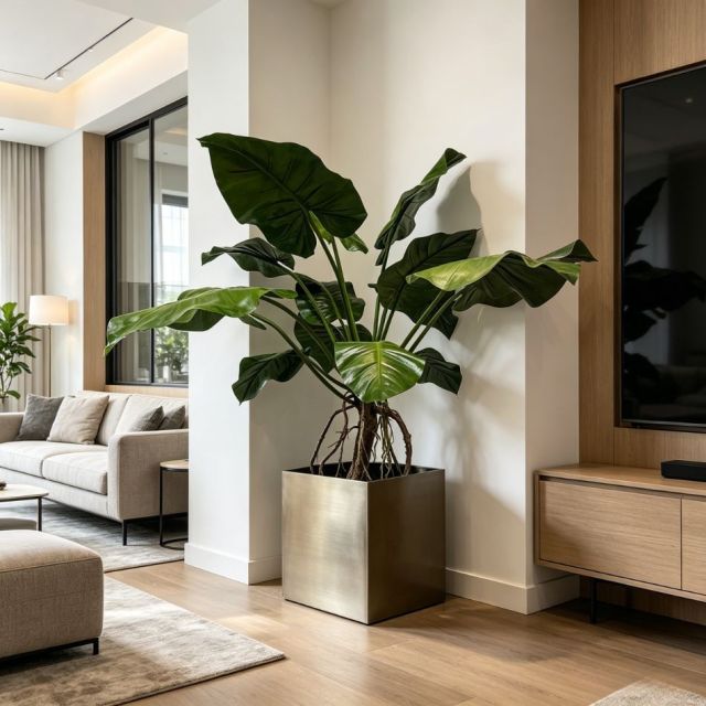 135CM Permium Quality Potted Artificial Golden Pothos Plant for Home Decor,135CM Permium Quality Potted Artificial Golden Pothos Plant for Home Decor