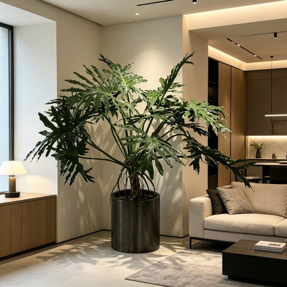 155CM Custom Design Potted Artificial Philodendron Plant for Home Decor,155CM Custom Design Potted Artificial Philodendron Plant for Home Decor