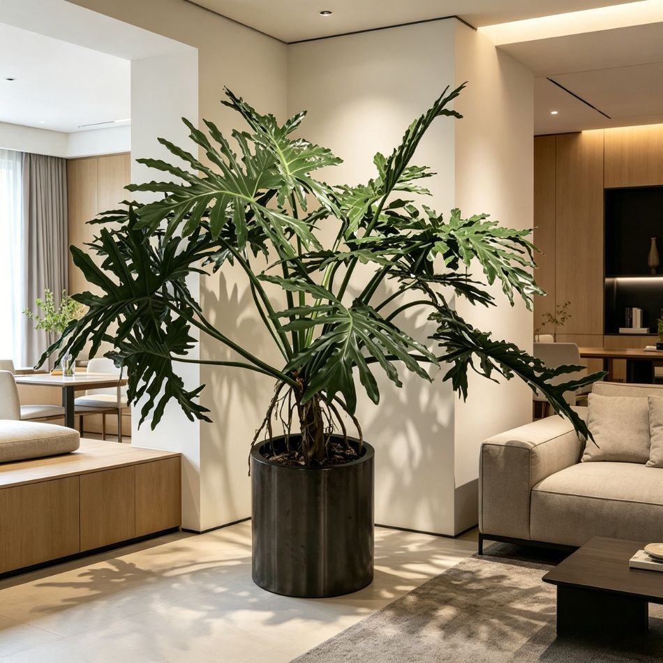 155CM Custom Design Potted Artificial Philodendron Plant for Home Decor,155CM Custom Design Potted Artificial Philodendron Plant for Home Decor