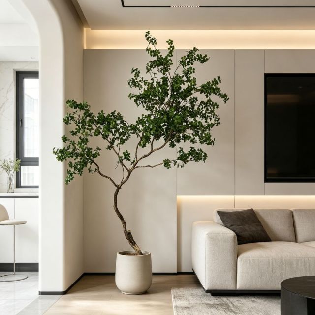 250CM Permium Quality Curved Trunk Artificial Schefflera Floor Tree for Interor Design,250CM Permium Quality Curved Trunk Artificial Schefflera Floor Tree for Interor Design