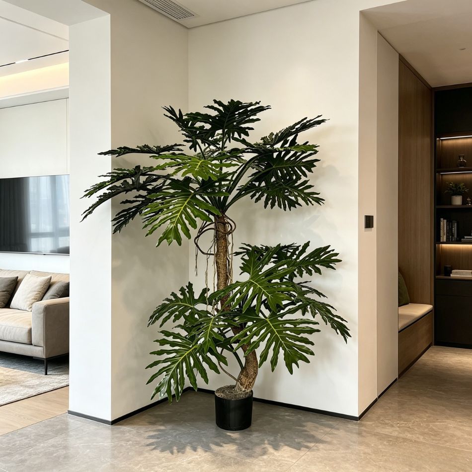 225CM Custom Design Potted Artificial Split-Leaf Philodendron Plant for Indoor Decor,225CM Custom Design Potted Artificial Split-Leaf Philodendron Plant for Indoor Decor