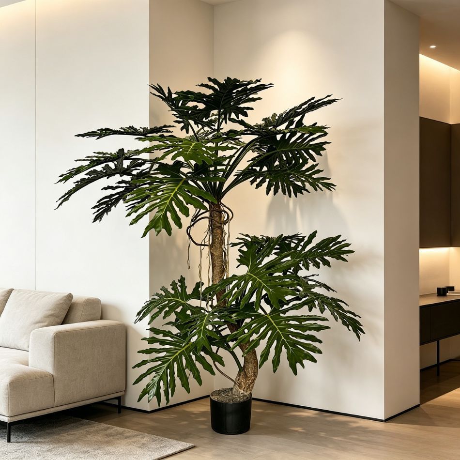 225CM Custom Design Potted Artificial Split-Leaf Philodendron Plant for Indoor Decor,225CM Custom Design Potted Artificial Split-Leaf Philodendron Plant for Indoor Decor