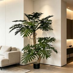 225CM Custom Design Potted Artificial Split-Leaf Philodendron Plant for Indoor Decor,225CM Custom Design Potted Artificial Split-Leaf Philodendron Plant for Indoor Decor