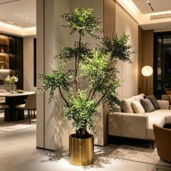 230CM Permium Quality Multi-Stem Potted Artificial Nandina Plant for Interior Design,230CM Permium Quality Multi-Stem Potted Artificial Nandina Plant for Interior Design
