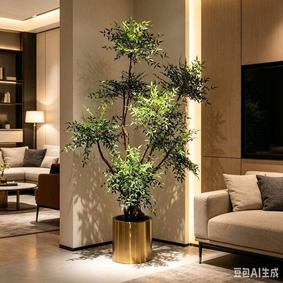 230CM Permium Quality Multi-Stem Potted Artificial Nandina Plant for Interior Design,230CM Permium Quality Multi-Stem Potted Artificial Nandina Plant for Interior Design