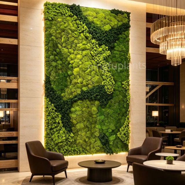 Custom Mixed Shades Preserved Moss Wall Panel for Interior Design,Custom Mixed Shades Preserved Moss Wall Panel for Interior Design