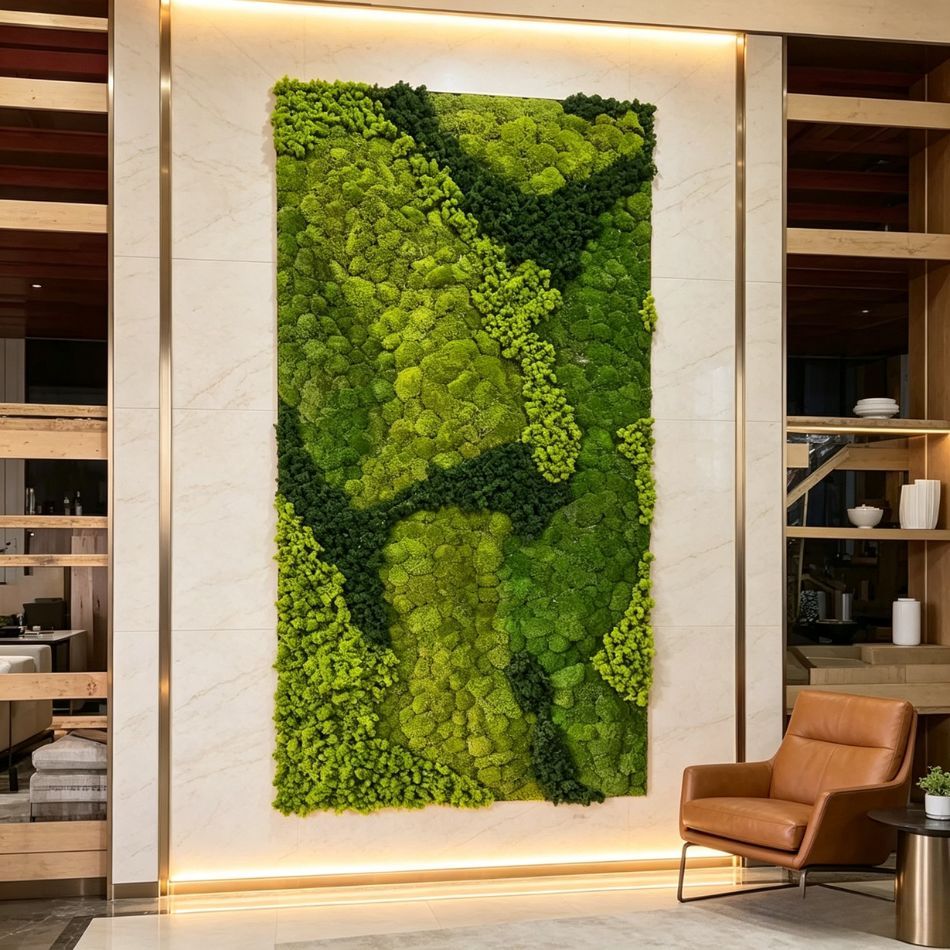 Custom Mixed Shades Preserved Moss Wall Panel for Interior Design,Custom Mixed Shades Preserved Moss Wall Panel for Interior Design