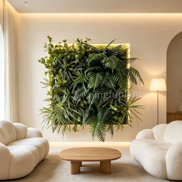 100*100CM Custom Tropical Artificial Plant Vertical Green Wall for Indoor Decor,100*100CM Custom Tropical Artificial Plant Vertical Green Wall for Indoor Decor