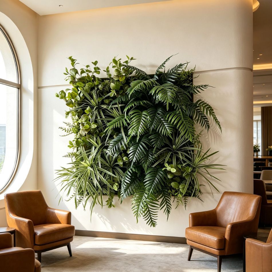 100*100CM Custom Tropical Artificial Plant Vertical Green Wall for Indoor Decor,100*100CM Custom Tropical Artificial Plant Vertical Green Wall for Indoor Decor