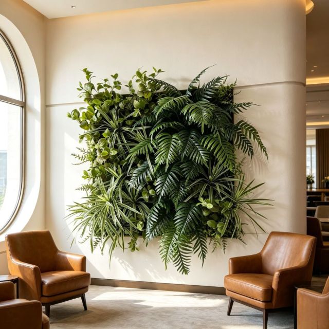 100*100CM Custom Tropical Artificial Plant Vertical Green Wall for Indoor Decor,100*100CM Custom Tropical Artificial Plant Vertical Green Wall for Indoor Decor