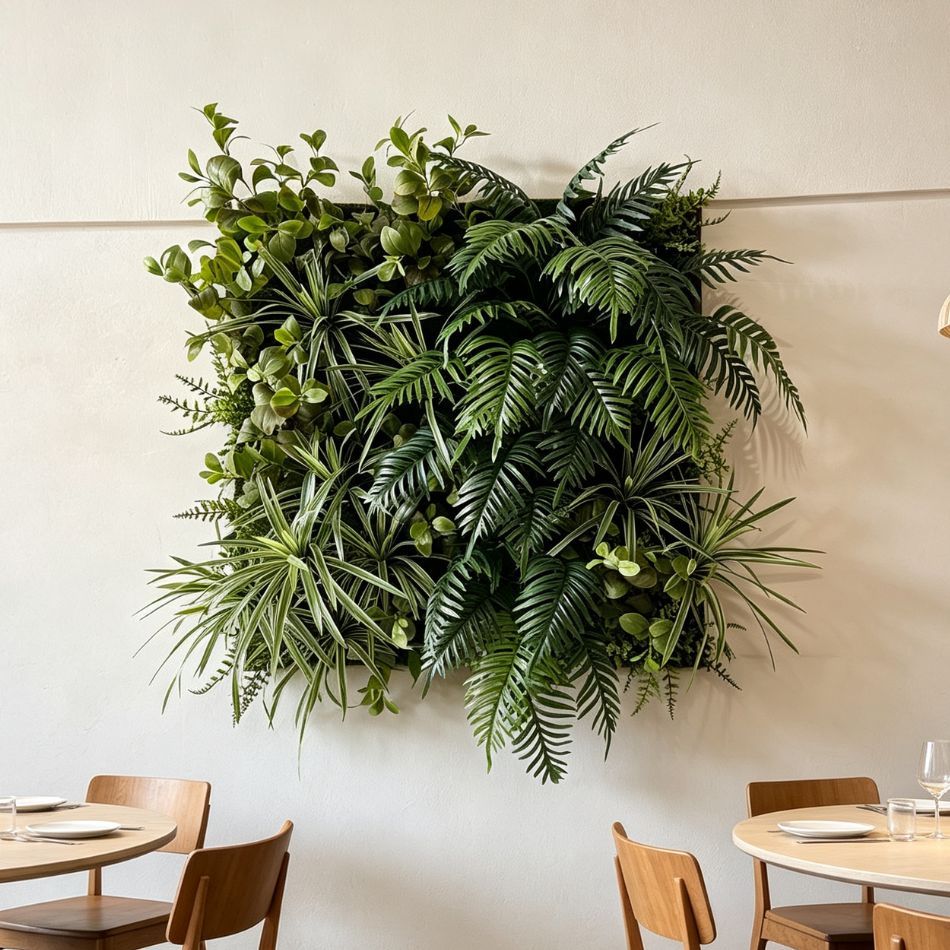 100*100CM Custom Tropical Artificial Plant Vertical Green Wall for Indoor Decor,100*100CM Custom Tropical Artificial Plant Vertical Green Wall for Indoor Decor
