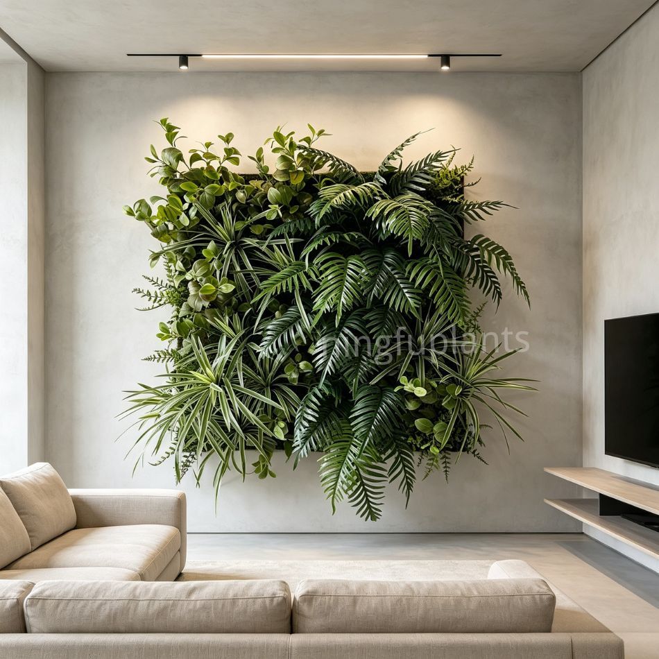 100*100CM Custom Tropical Artificial Plant Vertical Green Wall for Indoor Decor,100*100CM Custom Tropical Artificial Plant Vertical Green Wall for Indoor Decor