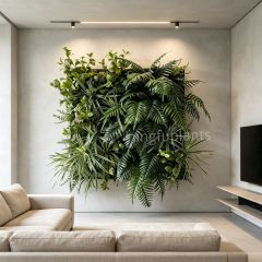 100*100CM Custom Tropical Artificial Plant Vertical Green Wall for Indoor Decor,100*100CM Custom Tropical Artificial Plant Vertical Green Wall for Indoor Decor