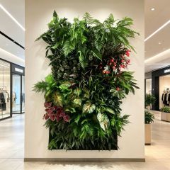 Colorful Mixed Artificial Tropical Plant Green Wall Panel for Interior Design,Colorful Mixed Artificial Tropical Plant Green Wall Panel for Interior Design