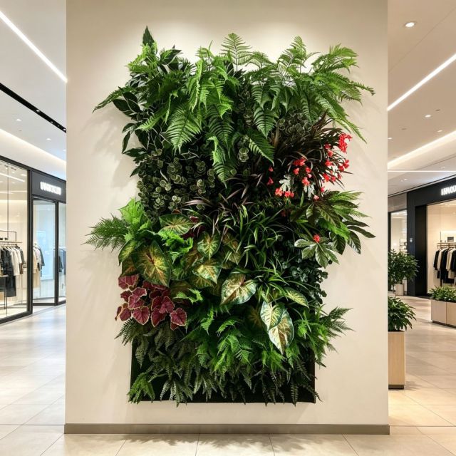 Colorful Mixed Artificial Tropical Plant Green Wall Panel for Interior Design,Colorful Mixed Artificial Tropical Plant Green Wall Panel for Interior Design