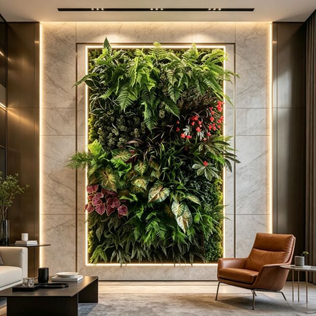 Colorful Mixed Artificial Tropical Plant Green Wall Panel for Interior Design,Colorful Mixed Artificial Tropical Plant Green Wall Panel for Interior Design