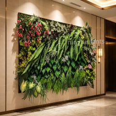 Decorative Mixed Artificial Floral & Foliage Green Wall Panel for Home Decor,Decorative Mixed Artificial Floral & Foliage Green Wall Panel for Home Decor