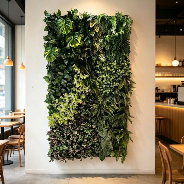 Large Framed Tropical Artificial Green Wall Panel for Interior Decor,Large Framed Tropical Artificial Green Wall Panel for Interior Decor
