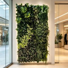 Large Framed Tropical Artificial Green Wall Panel for Interior Decor,Large Framed Tropical Artificial Green Wall Panel for Interior Decor