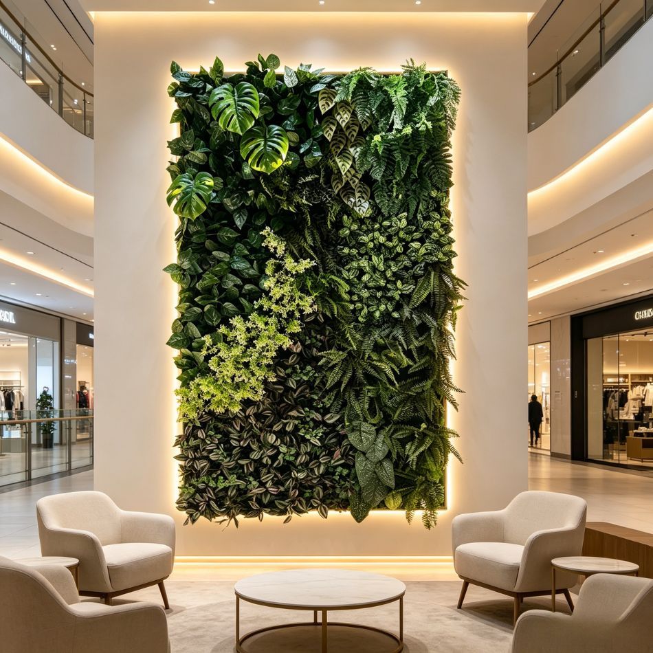 Large Framed Tropical Artificial Green Wall Panel for Interior Decor,Large Framed Tropical Artificial Green Wall Panel for Interior Decor